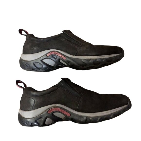 Merrell Jungle Moc Black Suede Slip-On Shoes Mens 8 Comfort Casual - Picture 13 of 14